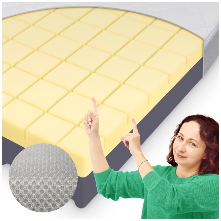 Matrace 160x200 Fizjomax Tvrdá H2 H3 200x160 Pěnová maminka Fyzioterapeuta