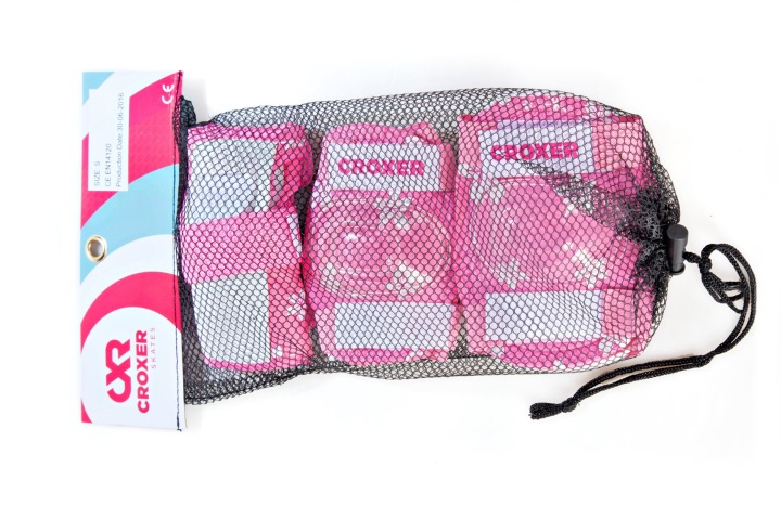 Захисні накладки на ролики Croxer Волокно Рожевий XS - Набір — фото 3
