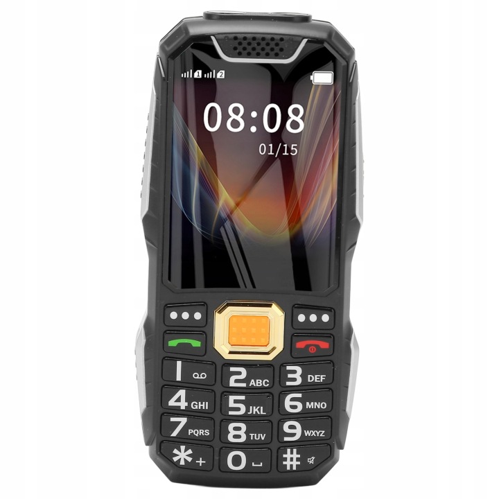 Великий кнопка 2G Senior Телефон Dual SIM картка 2400 мАг розблокована 7 А — фото 2