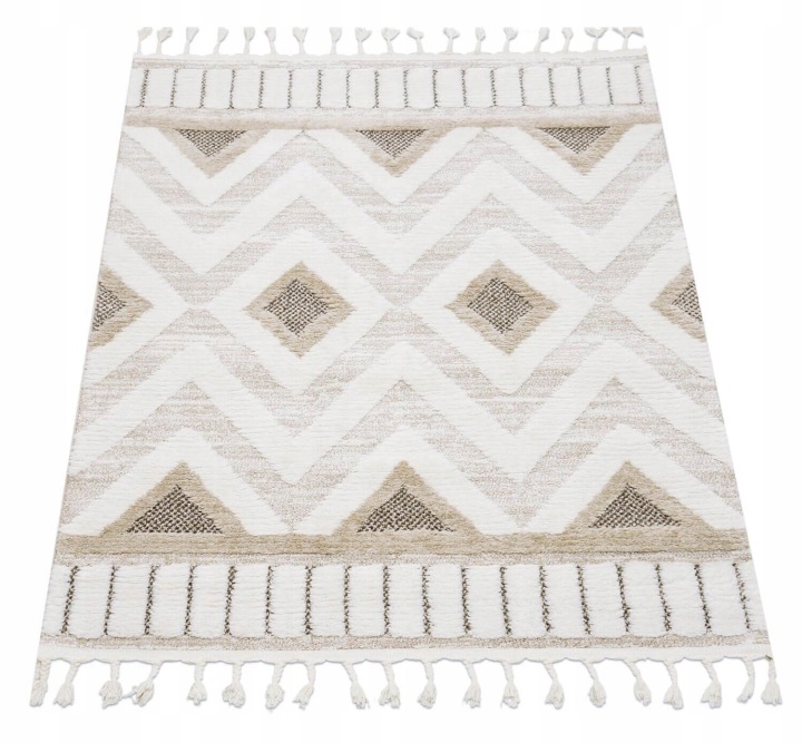 Velký Koberec Shaggy Boho Do Obývacího Pokoje Ložnice Měkký Vlas S Třásněmi 120X170