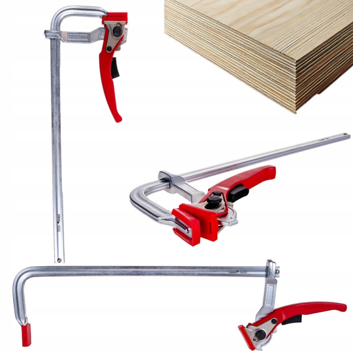 Zámečnická zámečnická svěrka kovaná typu F 200x100 mm Pevný úchop 500 kg