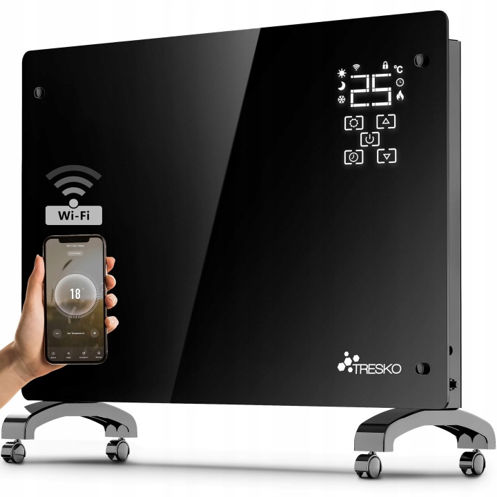 Konvektorový ohřívač Tresko 1500 W černý