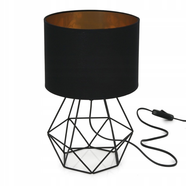 Lampa Noční Lampa Stolní Lampa Na Stůl Stínidlo Velur Moderní Led E27 Polsko