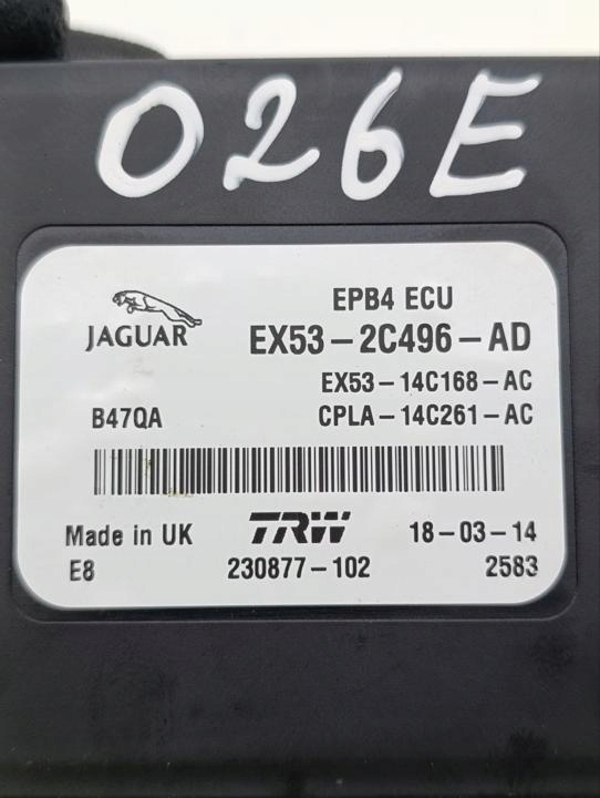 Contrôleur de frein de stationnement électrique - EPB Jaguar F-TYPE convertible 20 7