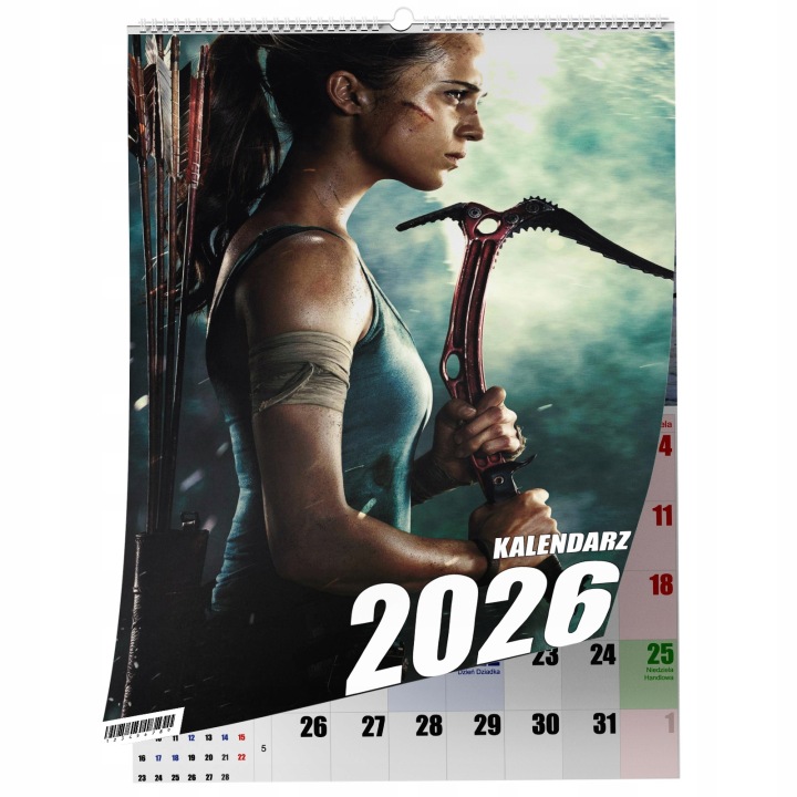 KALENDARZ A3 TOM RIDER 13 STRONNY ZAZNACZONE ŚWIĘTA ŚCIENNY • Cena ...