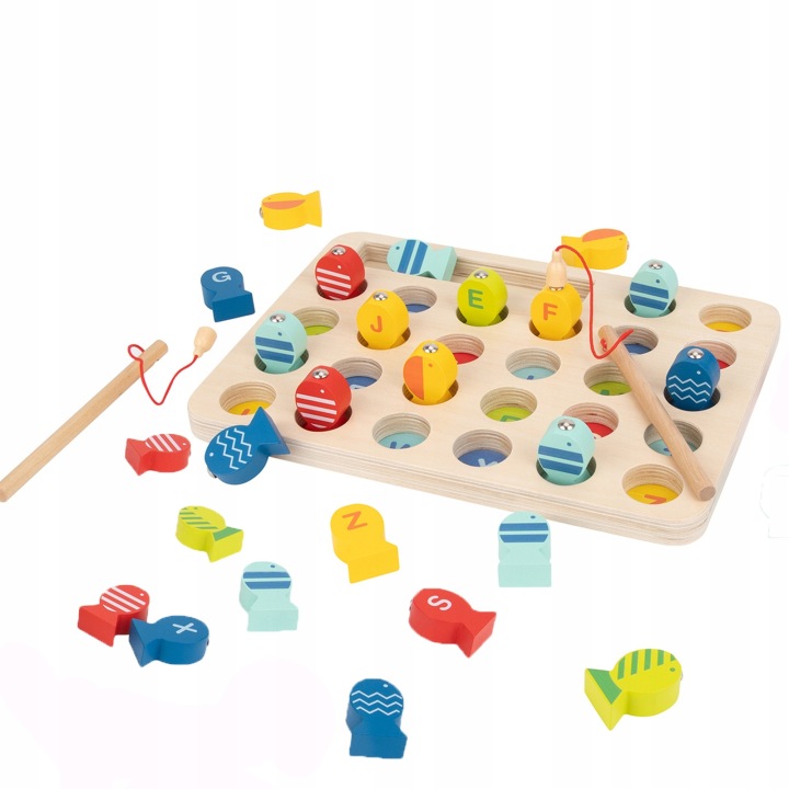 DREWNIANA GRA ZRĘCZNOŚCIOWA ŁOWIENIE RYBEK TOOKY TOY Marka Tooky Toy