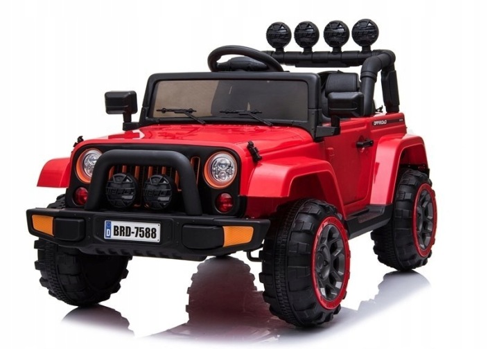 Авто на акумуляторі Jeep BRD-7588 4x4 LED MP3 Пульт Червоний 12 В