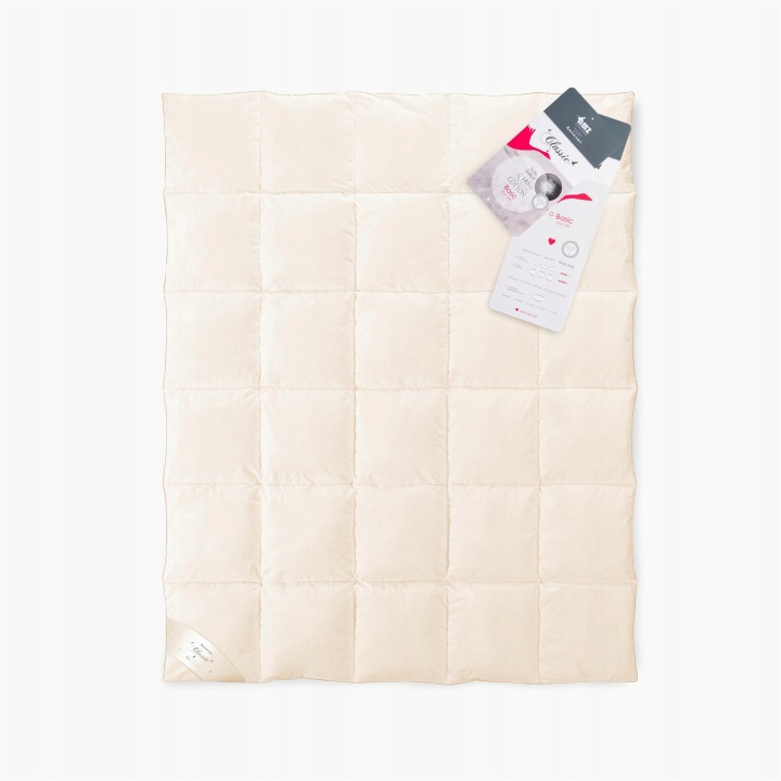 Přikrývka Husí Peří 70% 155x200 Basic Celoroční 1200 g krémová
