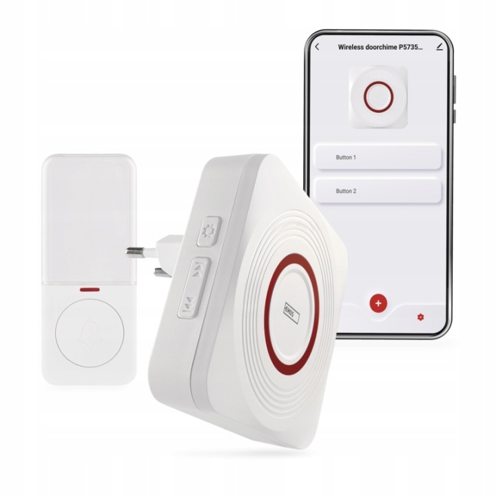 GoSmart Domovní bezdrátový zvonek P5735WS do zásuvky s WiFi