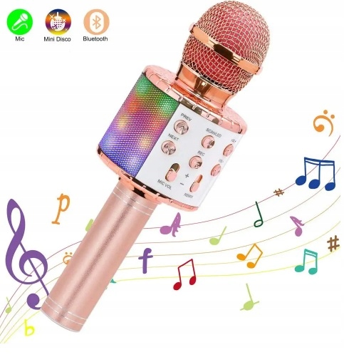 Мікрофон для дітей BEZPRZEWODOWY KARAOKE колонка BLUETOOTH подарунок USB — фото 2