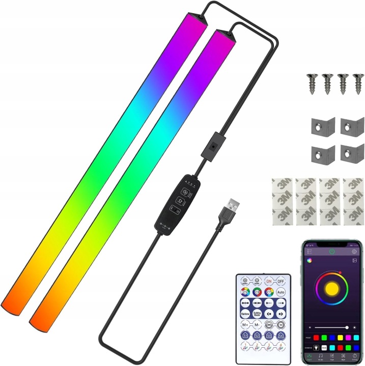 Herní lampa s dálkovým ovládáním, Usb port, 4 hudební režimy