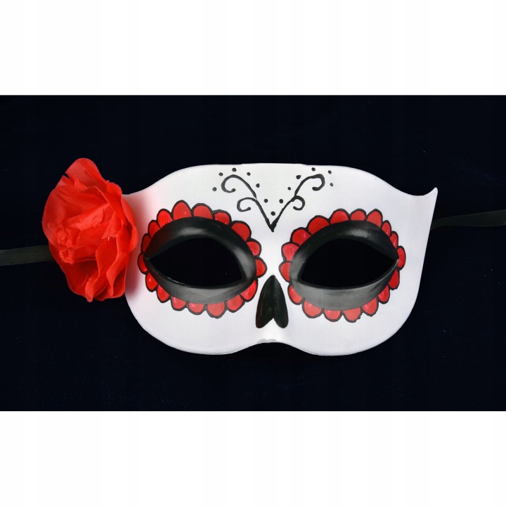 Маска венеціанська Dia de Los Muertos з трояндою Хелловін — фото 2