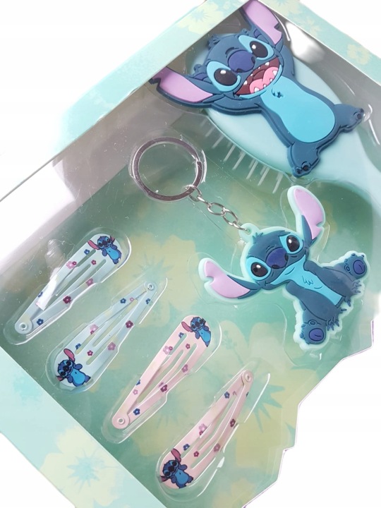 STITCH Набір Аксесуарів Щітка для Волосся STITCH Брелок Заколки Stitch — фото 10