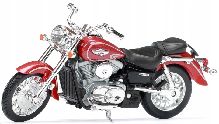 WELLY '02 KAWASAKI VULCAN 1500 CLASSIC 1:18 нова модель мотоцикл 12168 — фото 7