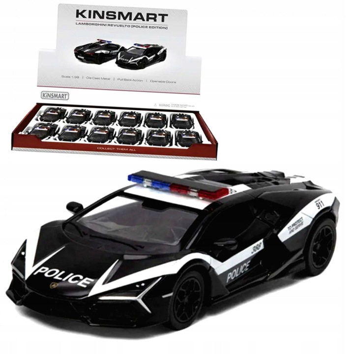 Lamborghini revuelto поліція 1:38 Kinsmart