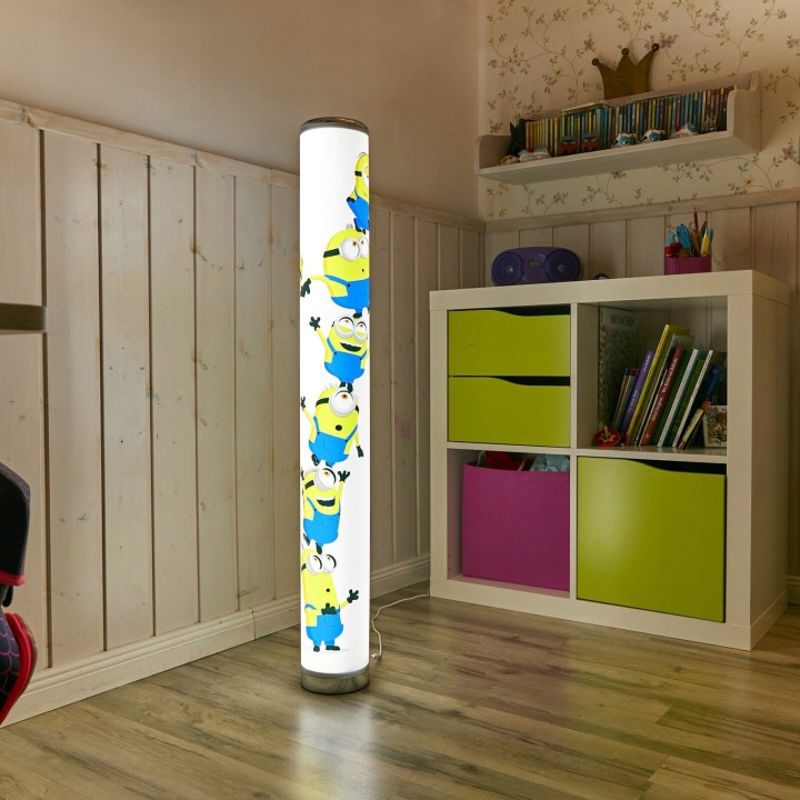 Лампа підлогова стояча міньйони LED пульт кольори RGB