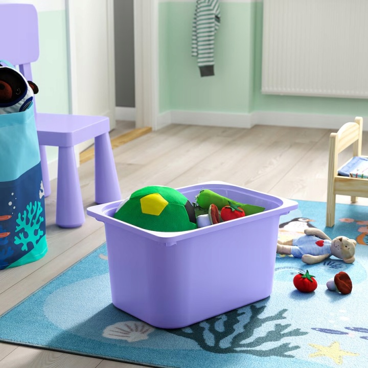 IKEA TROFAST стелаж білий + 6 контейнерів білий/бузковий — фото 5