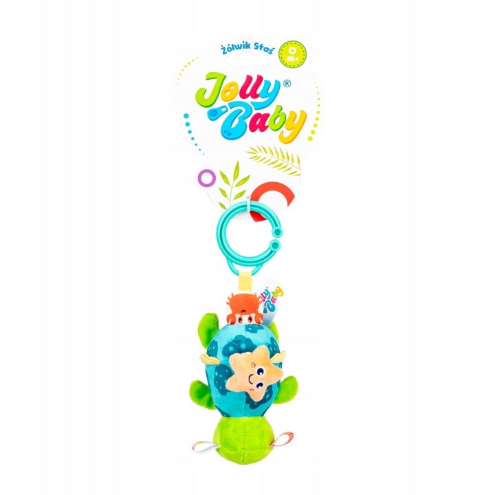JOLLY BABY м'яка підвіска дзвіночок черепашка STAŚ з вібрацією 0 міс.+ 82580 — фото 6
