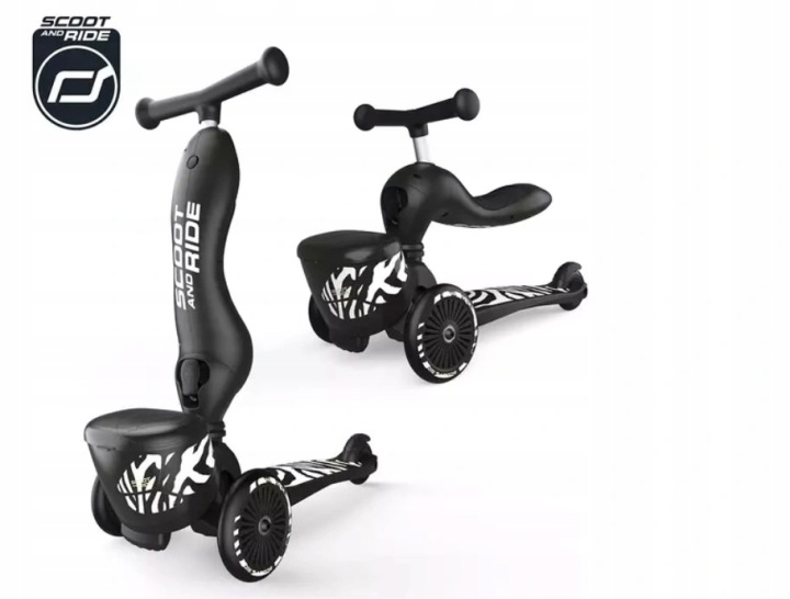 SCOOT AND RIDE HIGHWAYKICK 1 LIFESTYLE самокат каталка 2 в 1 зебра — фото 12