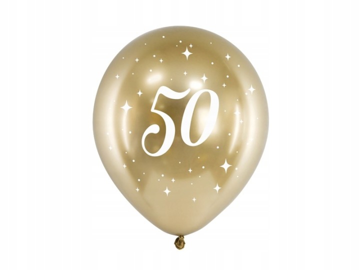 Повітряні кульки GLOSSY 50-TKA 30 см золоті 6 шт.
