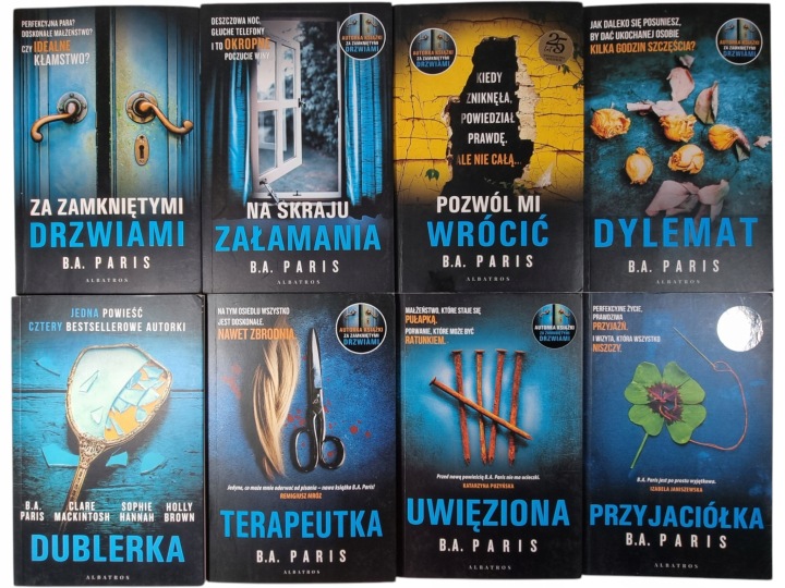 Zdjęcie egzemplarza: B.A. Paris / zestaw 8 książek / Kryminał Uwięziona Przyjaciółka Dylemat
