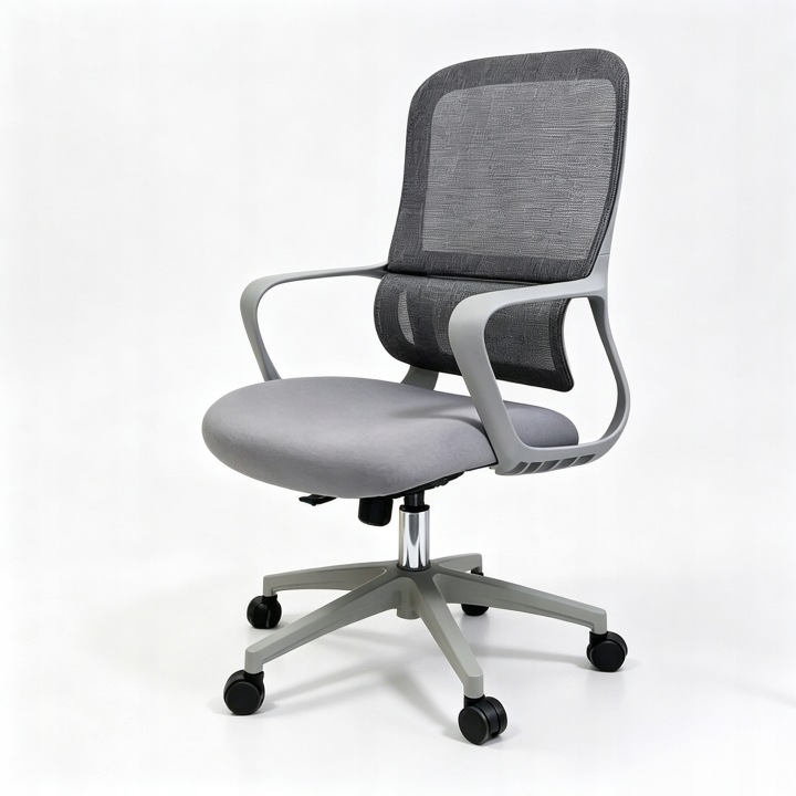 Otočné Kancelářské Křeslo K Psacímu Stolu Ergonomické Mikrosíťka Šedá