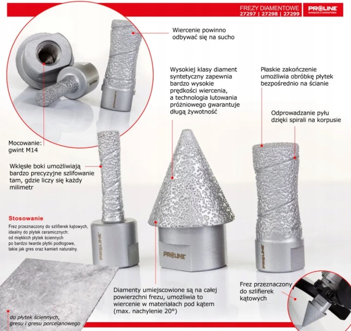 Diamantová fréza 10 mm, M14 Proline (27298)
