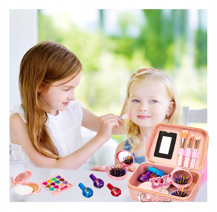 COSMETIC CASE FOR CHILDREN SET BEAUTY SHADOWS LIPSTICK BRUSH VARNISHES Main color multicolor