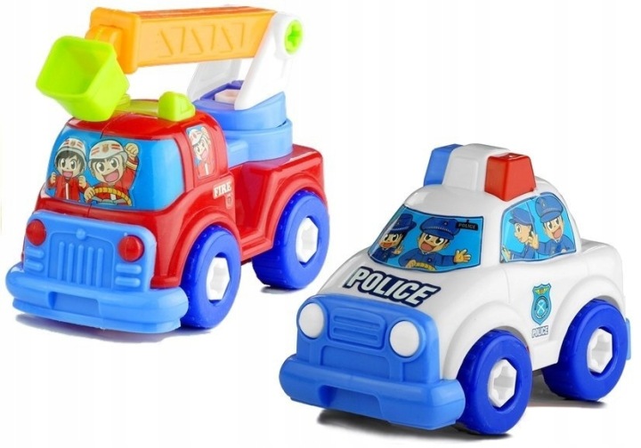 Набір Транспортних засобів Поліція Охорона Евакуатор Розбірні LEAN Toys — фото 3