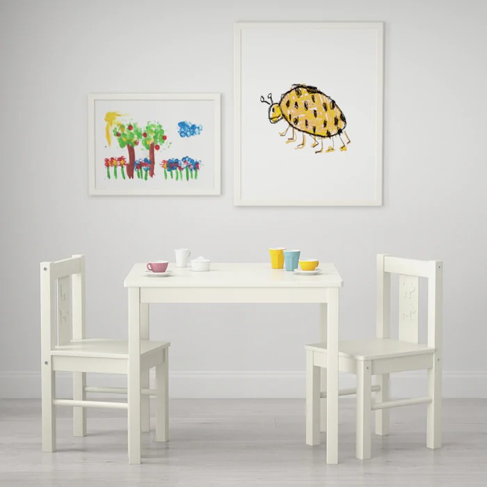 IKEA KRITTER Столик дитячий, білий, 59x50 см — фото 3
