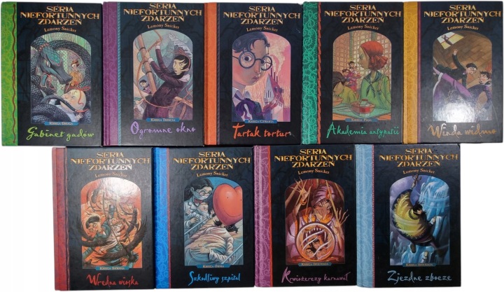 Zdjęcie egzemplarza: Seria Niefortunnych Zdarzeń Tomy 2-10 / Lemony Snicket zestaw