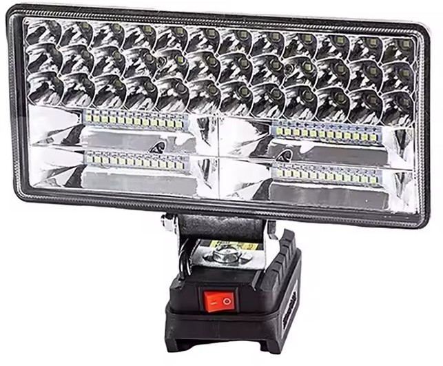Stavební lampa na baterie akumulátory Makita 18V 21V pod stan na ruby
