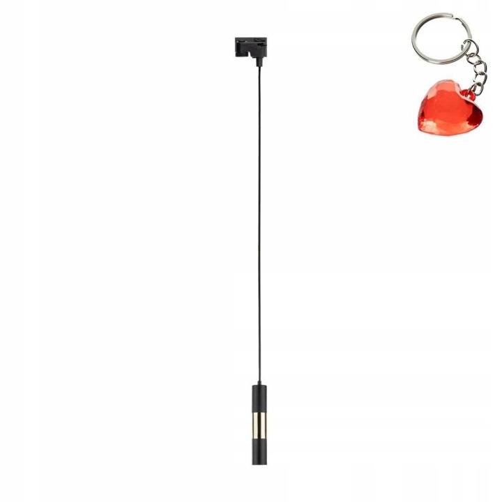 Závěsná kolejnicová lampa 1F Tracer Black/gold 4929 Tk Lighting
