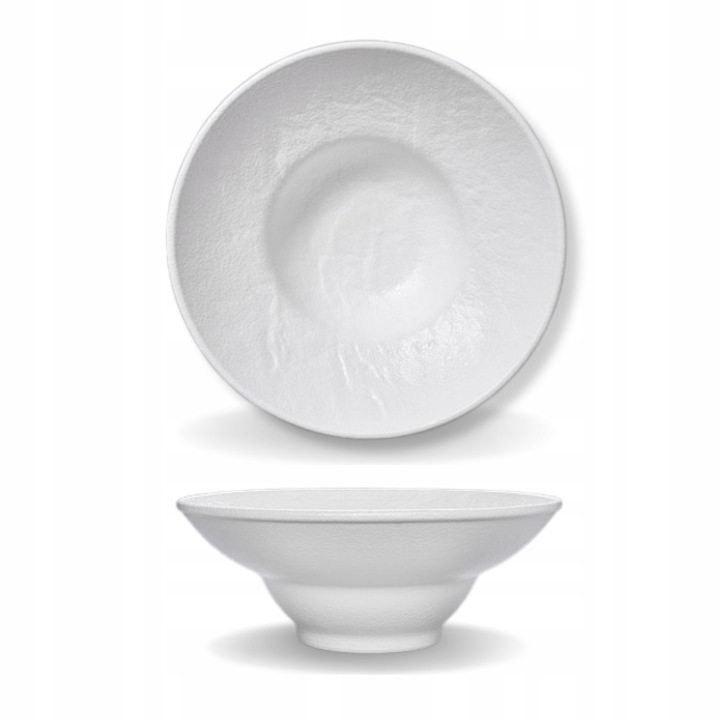Talíř hluboký Wilmax kulatý bílý matný porcelán 22,5 cm 1100 ml