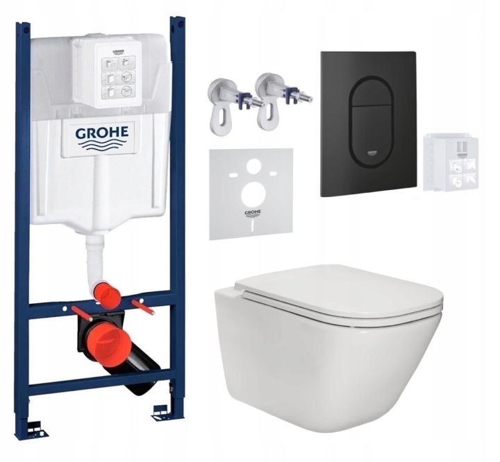 Wc Set Stelaz Grohe Wc Mísa Rim Roca Gap Tlačítko