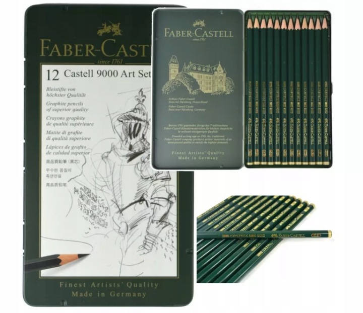 Олівці faber castell 9000 art 8b - 2h [12] — фото 11