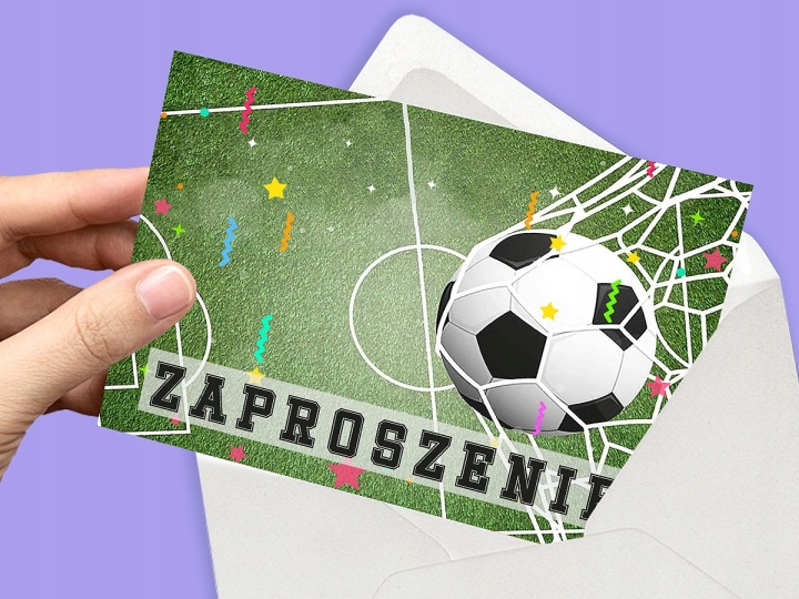 Запрошення на день народження м'яч футбольний футболіст запрошення + конверт