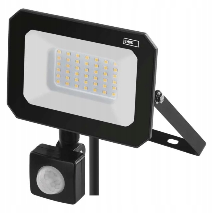 Led reflektor Simpo s pohybovým čidlem, 30 W, černý, neutrální bílá