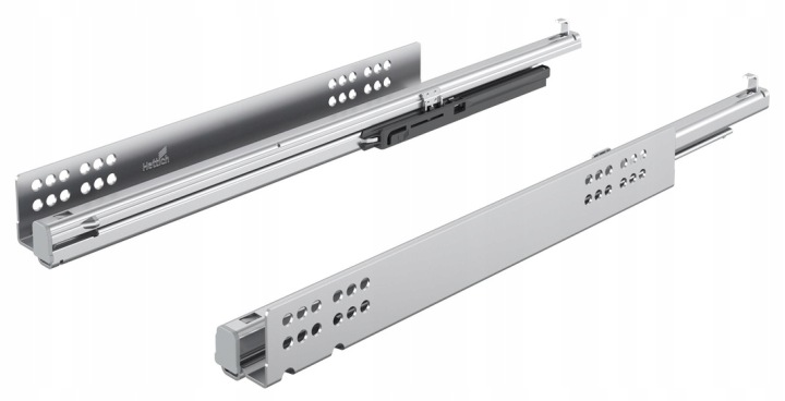 Vodicí lišty Quadro V6 se systémem Silent, 350 mm, levé a pravé 45287 Hettich