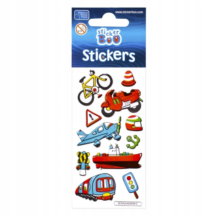Наклейка 7x18 см Сріблястий Машинки і транспортні засоби STICKER BOO 237274 — фото 4