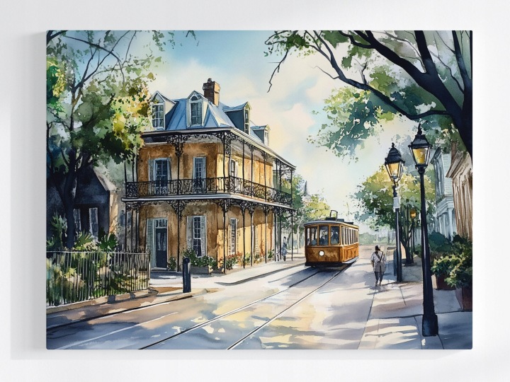 Plakát Město New Orleans Usa Ulice Koloniální Styl 100x75