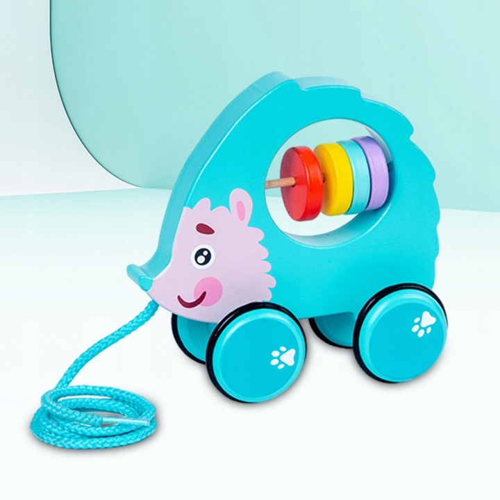 Pull Along Walking Toys Push & Pull Toy Раннє навчання Легке штовхання Їжак — фото 5