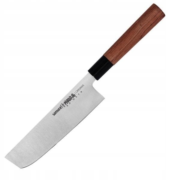 Nůž Šéfkuchaře Samura Okinawa Nakiri, čepel 17 cm, dřevěná, z oceli