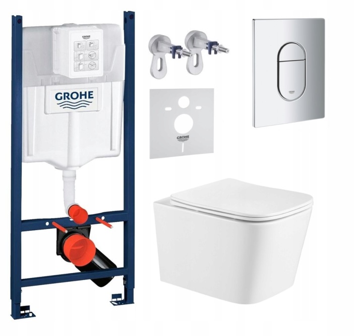 Wc sada Grohe s mísou Imprese a tlačítkem chrom Fresh