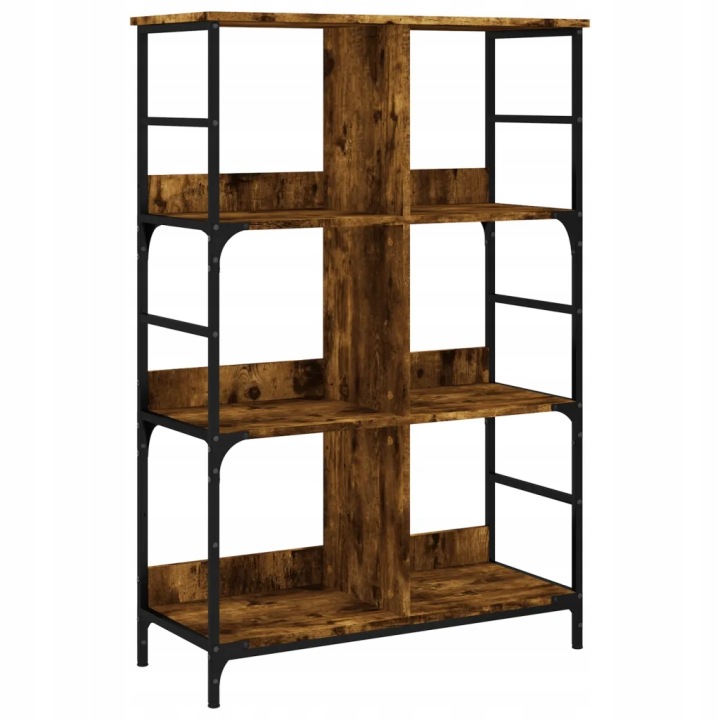 Стелаж для книжок, димчастий дуб, 78,5x33x117,5 см