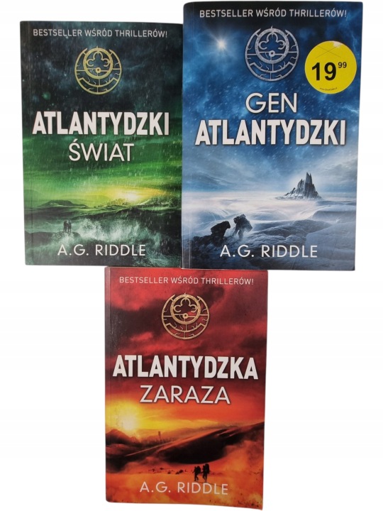 Zdjęcie egzemplarza: Atlantydzki Świat Gen Zaraza / Trylogia / A.G. Riddle zestaw książek