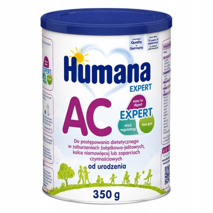 Молоко адаптоване кольки здуття закрепи від народження Humana Expert AC 350