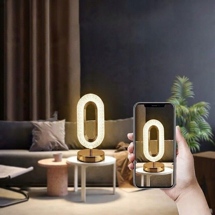 Кришталевий нічник LED сенсорний алмазний декоративна лампа RGB — фото 6