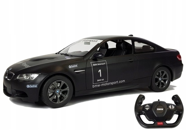 BMW M3 чорний RASTAR модель 1:14 На радіокеруванні авто + Пульт 2,4 ГГц — фото 2