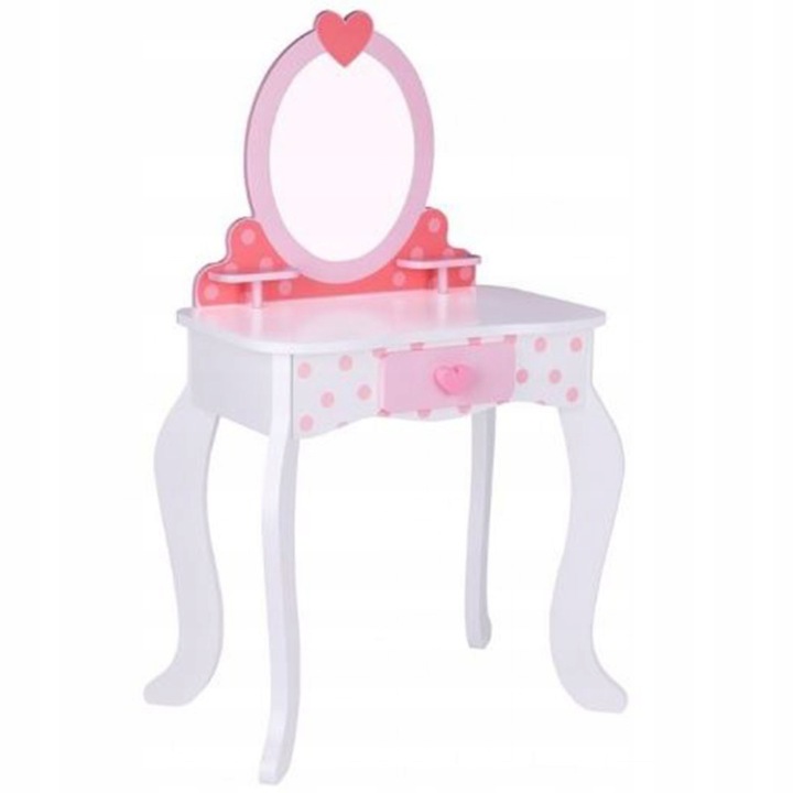 TOALETKA RÓŻOWA DREWNIANA Z KRZESEŁKIEM TOOKY TOY Kod producenta TK462